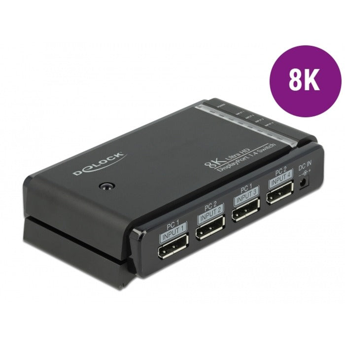 DeLOCK DisplayPort Switch 2x 2 Displayport in to 1x 2 D