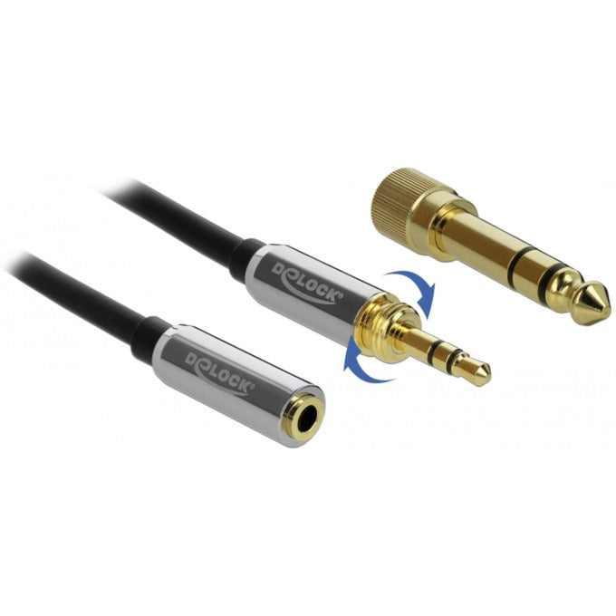 Delock Stereo Jack 3.5 mm 3-pin Male> Female