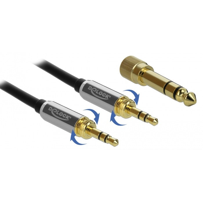 Cabo estéreo Delock 3,5 mm 3 pinos de 3 pinos> 3,5 mm 3 pin-st