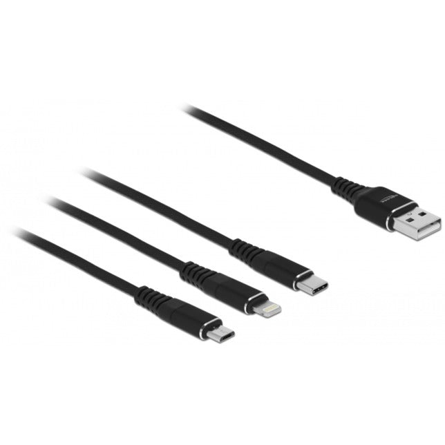 Delock USB Cable de carga 3 en 1 para Lightning, Micro USB
