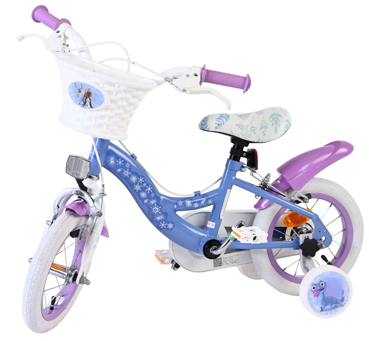Disney Frozen 2 children's bicycle - girls - 12 inch - blue-purple - two hand brakes