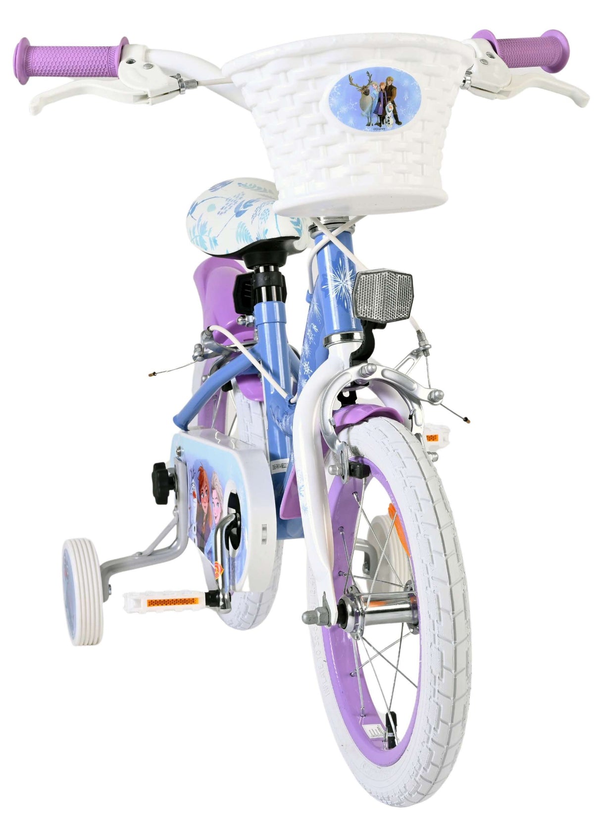 Volare Disney Frozen 2 children's bicycle - girls - 14 inch - blue-purple - two hand brakes