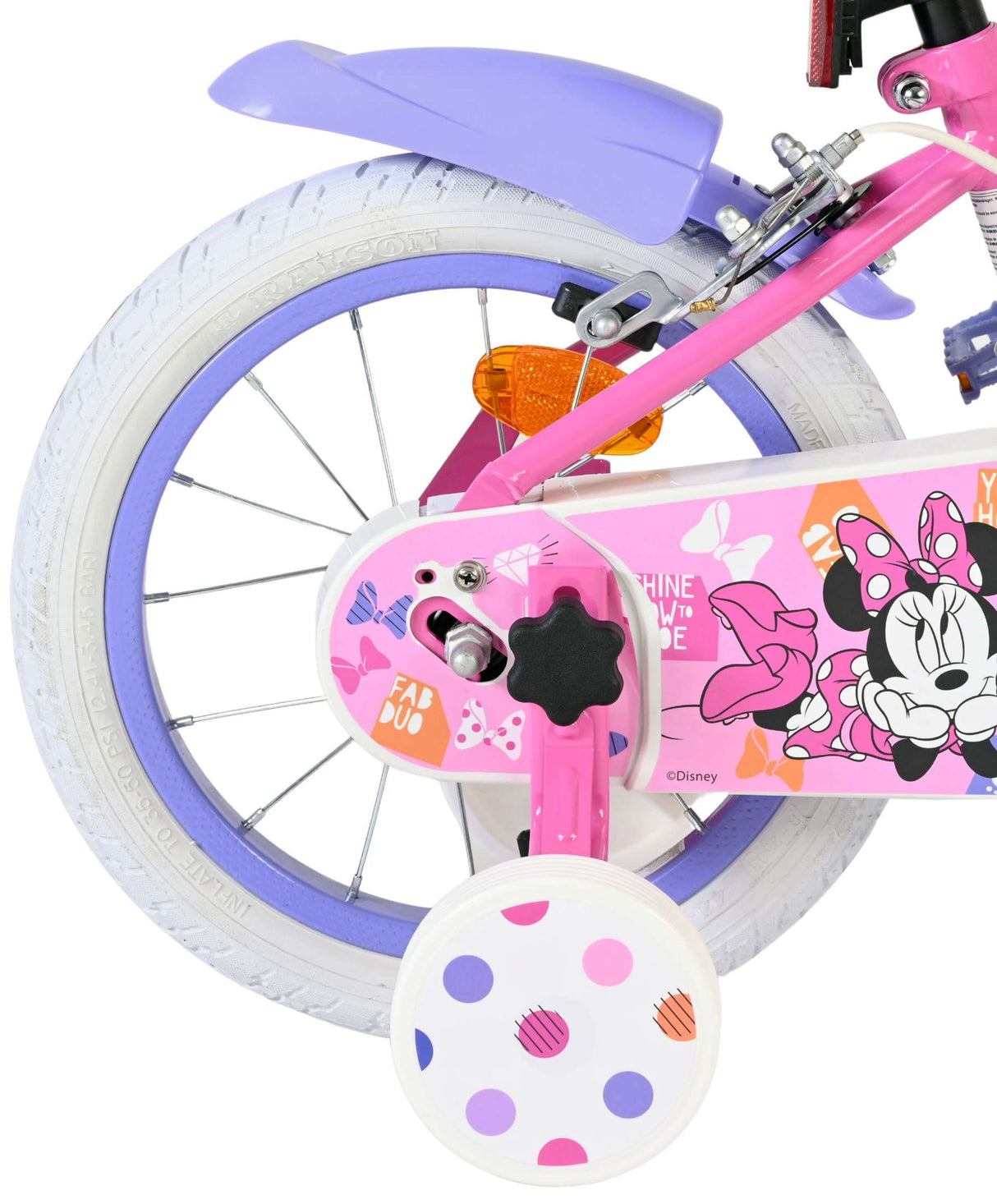Disney Minnie Mouse children's bicycle - girls - 14 inch - pink - two hand brakes
