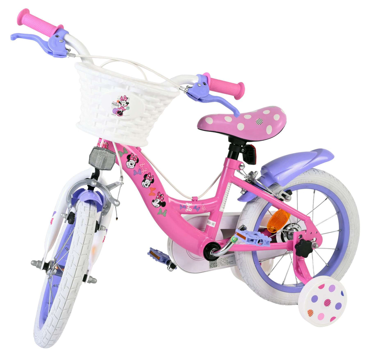 Disney Minnie Mouse children's bicycle - girls - 14 inch - pink - two hand brakes