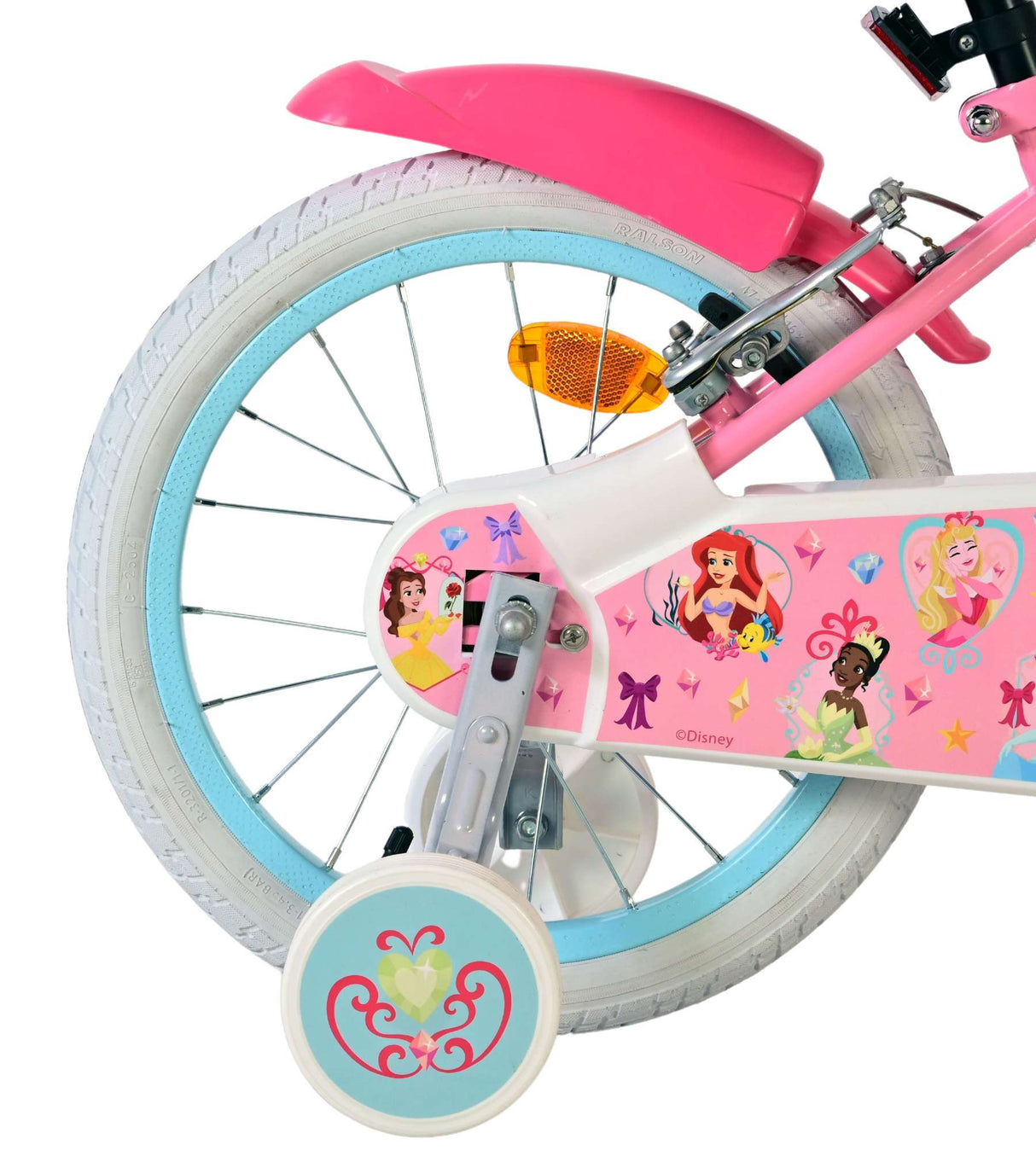 Disney princess children's bicycle - girls - 16 inch - pink - two hand brakes