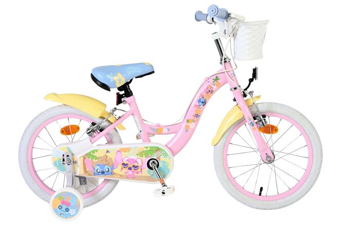 Disney Stitch children's bicycle - girls - 16 inch - pink - two hand brakes
