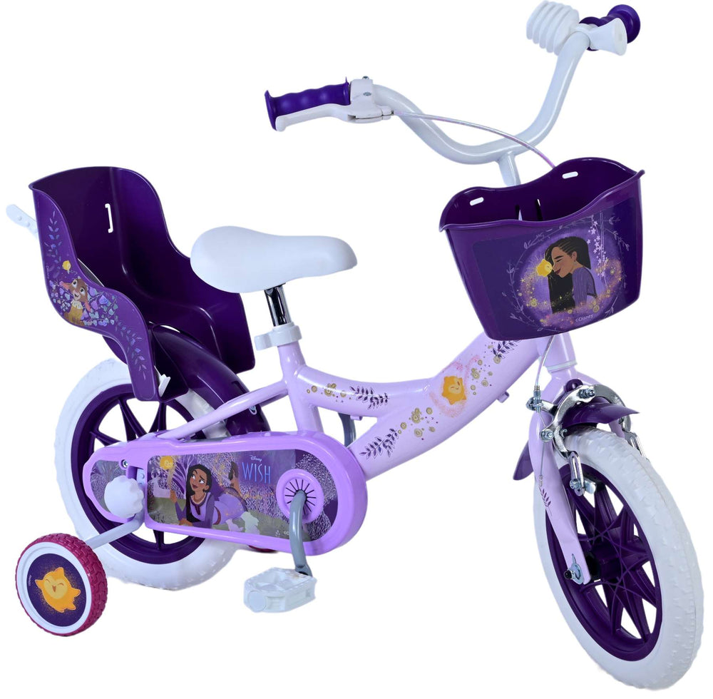 Deseos deseos kinderfiets chicas 12 pulgadas moradas