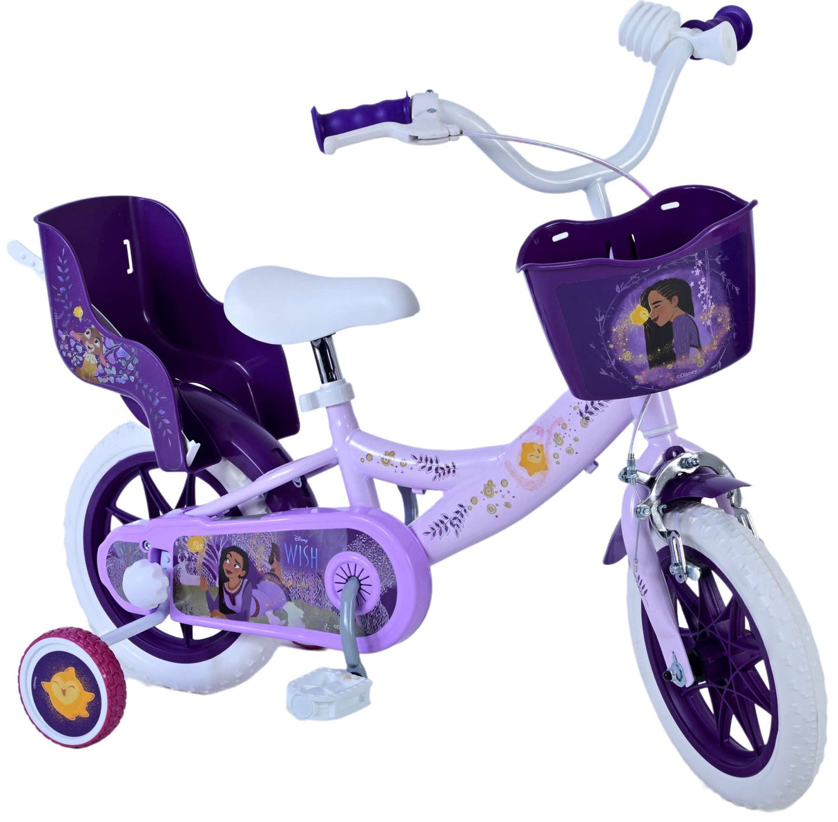 Deseos deseos kinderfiets chicas 12 pulgadas moradas
