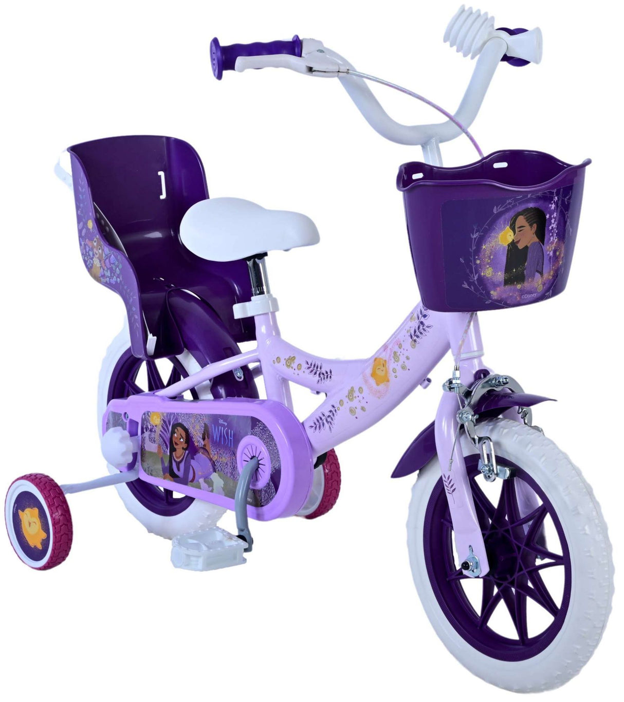 Deseos deseos kinderfiets chicas 12 pulgadas moradas
