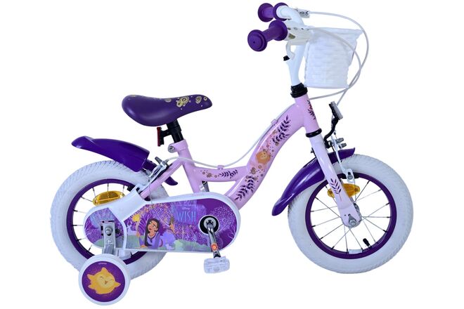Wish Disney Children's Bicycle - Girls - 12 pouces - Purple - deux freins à main