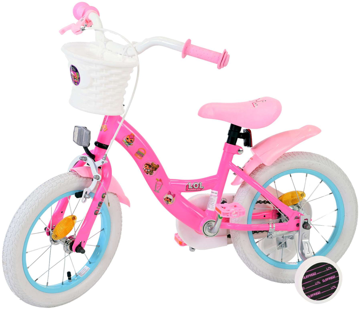 Volare dolls children's bicycle - girls - 14 inches - pink