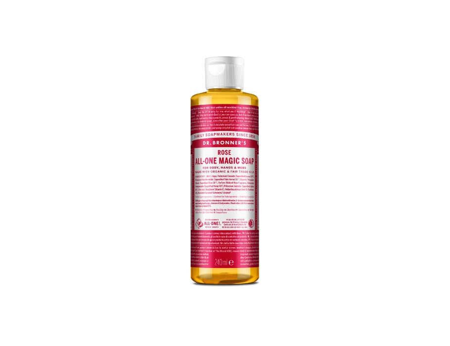 Dr. Bronner's Liquid Soap - Pure Castile - Rose - 240 ml