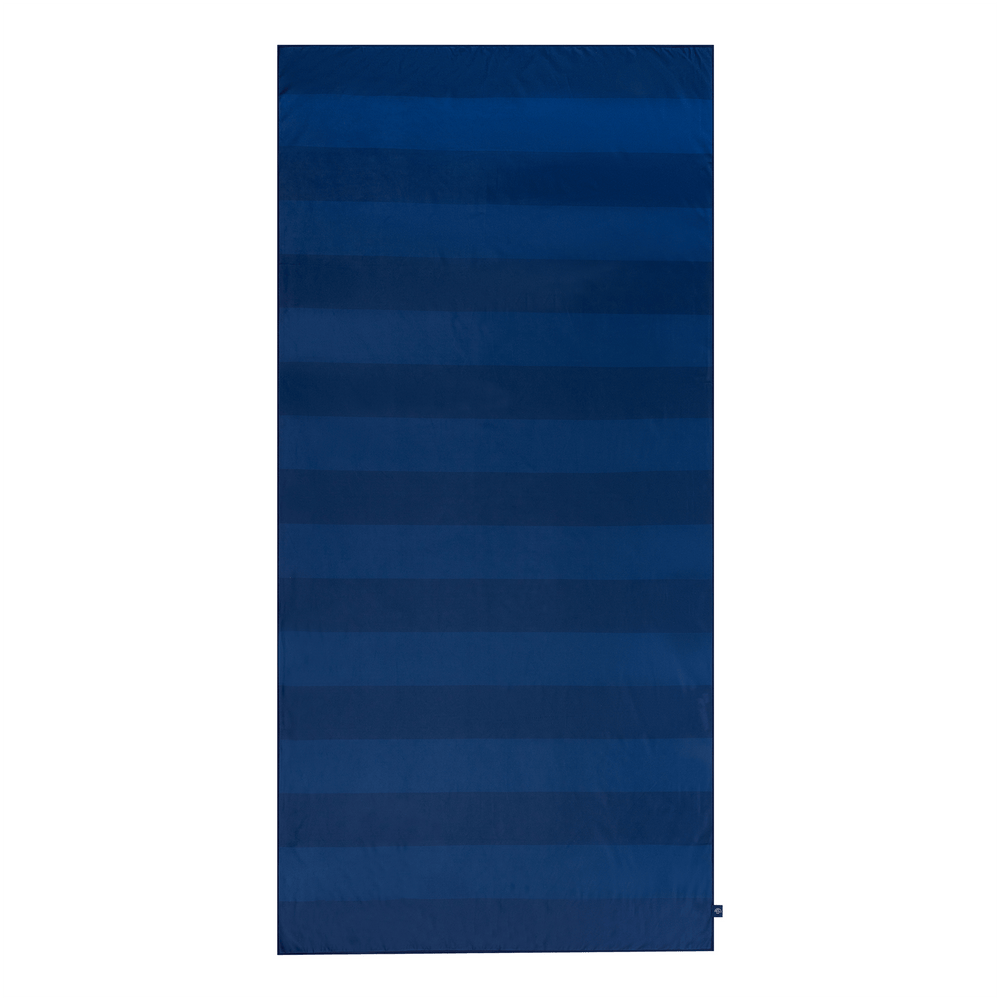 Strisce vibranti | Asciugamano in microfibra blu 180 x 90 cm