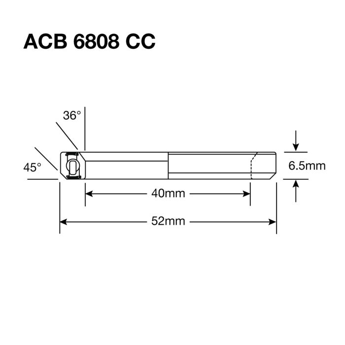 Enduro Bearing headset acb 6808 cc 40x52x6.5 (36x45°) black
