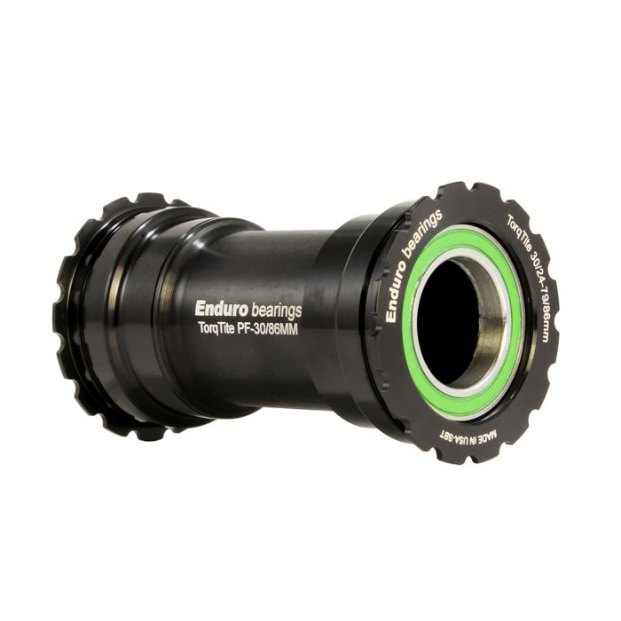 Enduro bearings torqtite bottom bracket - bb386 to 24mm - ac ss - black