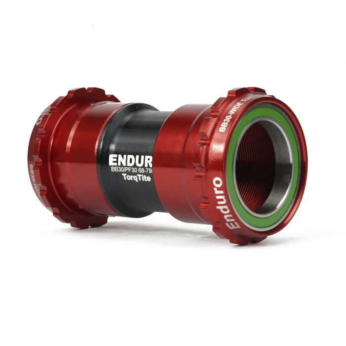 Enduro bearings torqtite bottom bracket - bb30 to 30mm - ac ss - red