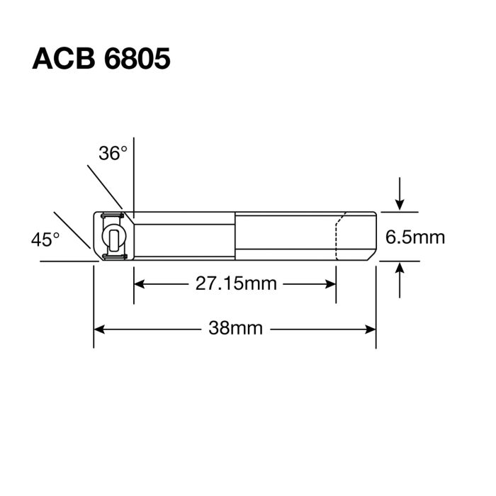 Enduro bearings acb 6805 ss - 440c stainless (angular contact) - 27.15x38x6.5 (36x45°)