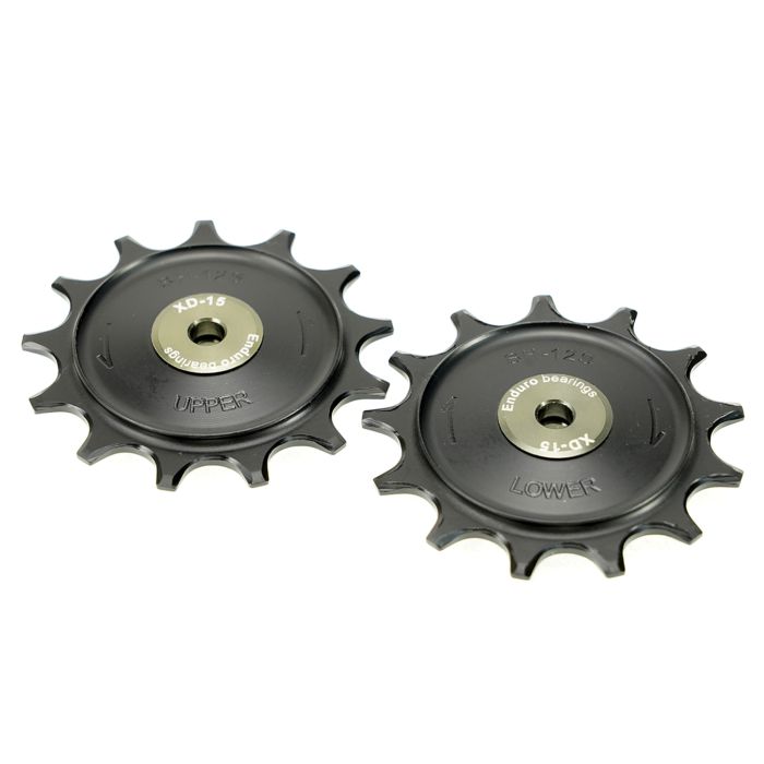 Enduro bearings jockey wheel set xd-15 - shimano xt xtr - 12 speed - black