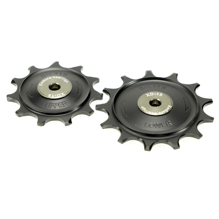 Enduro bearings jockey wheel set xd-15 - shimano grx - 11 speed 1x - black