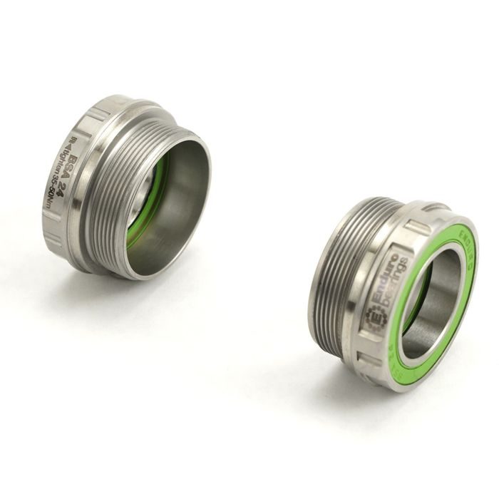 Enduro bearings bsa 68 73mm bottom bracket to 24mm - maxhit integrated - 440c - silver