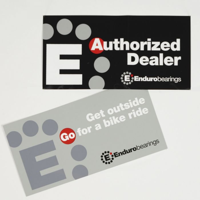 Enduro bearings authorized dealer window sticker