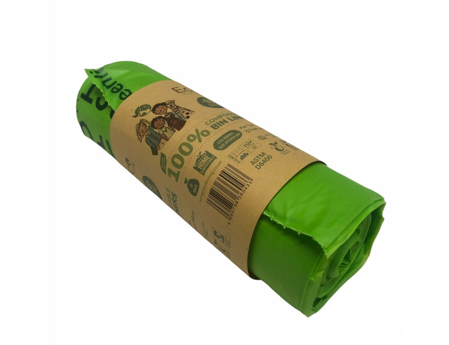 Eco green living composteerbare afvalzakken 60 liter - 10 stuks