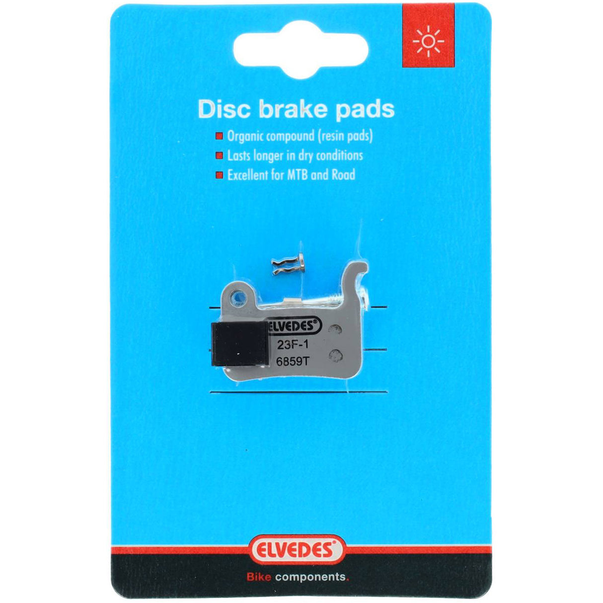 Elvedes diskinių stabdžių kaladėlių komplektas - shimano - organinis junginys (derva) - 1 pora