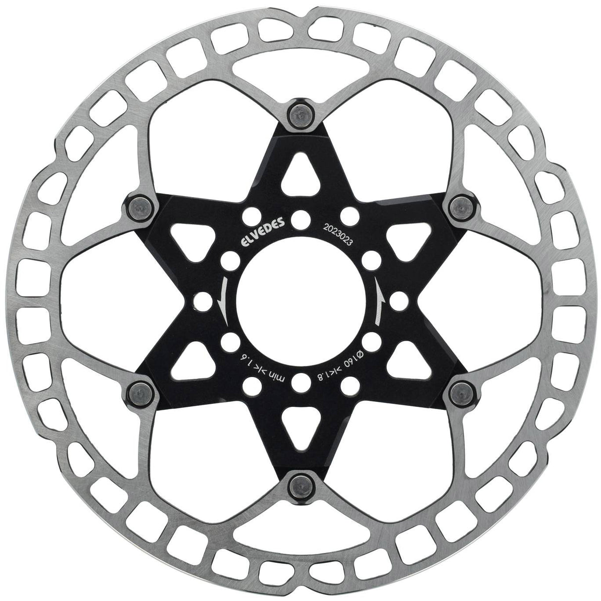 Спирачен диск Elvedes 6 дупки ø160mm t=1.8mm олекотен
