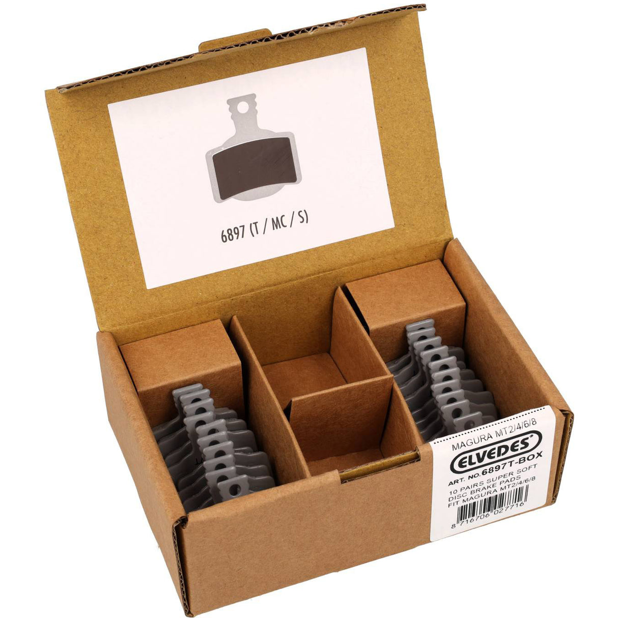 Elvedes disc brake pads 6897t (10pr)