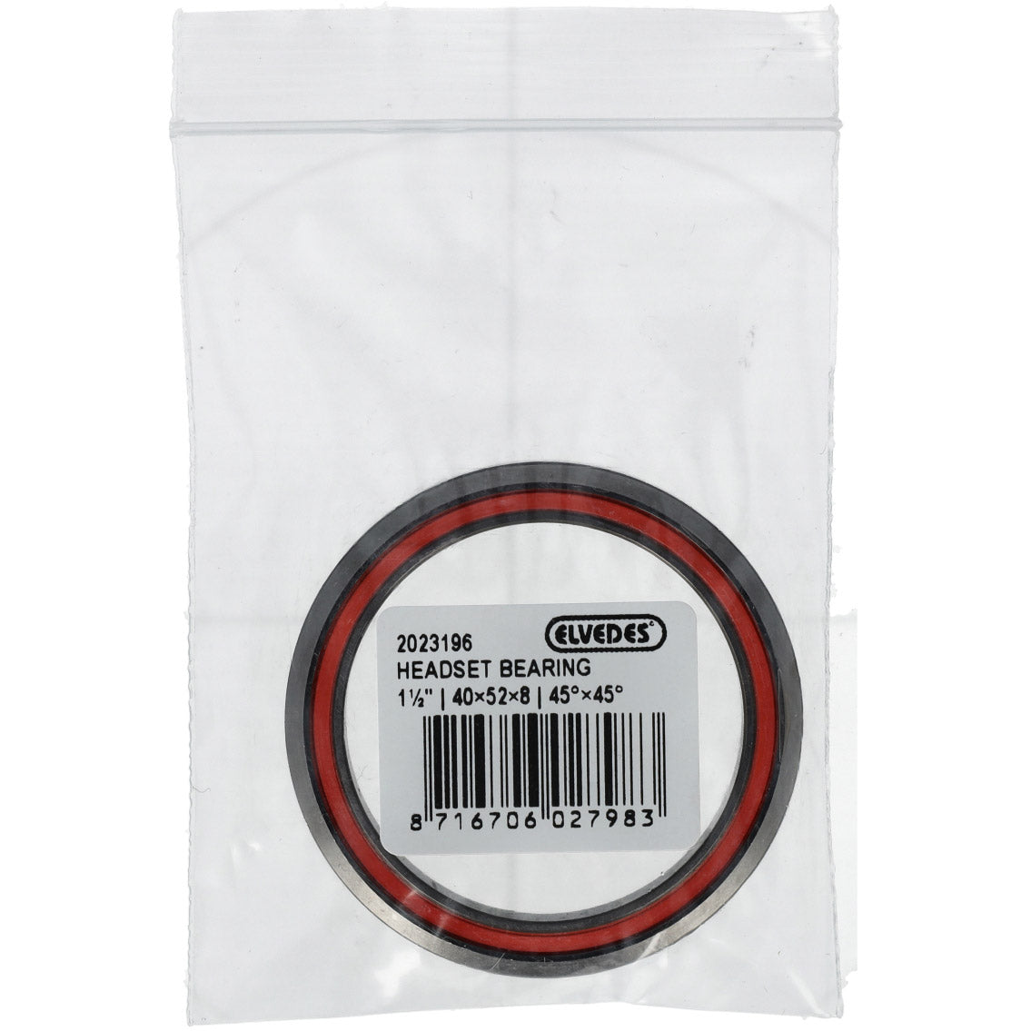 Elvedes Balnap Lager 1-1 2 Ø40 × Ø52 × 8 45 ° × 45 °