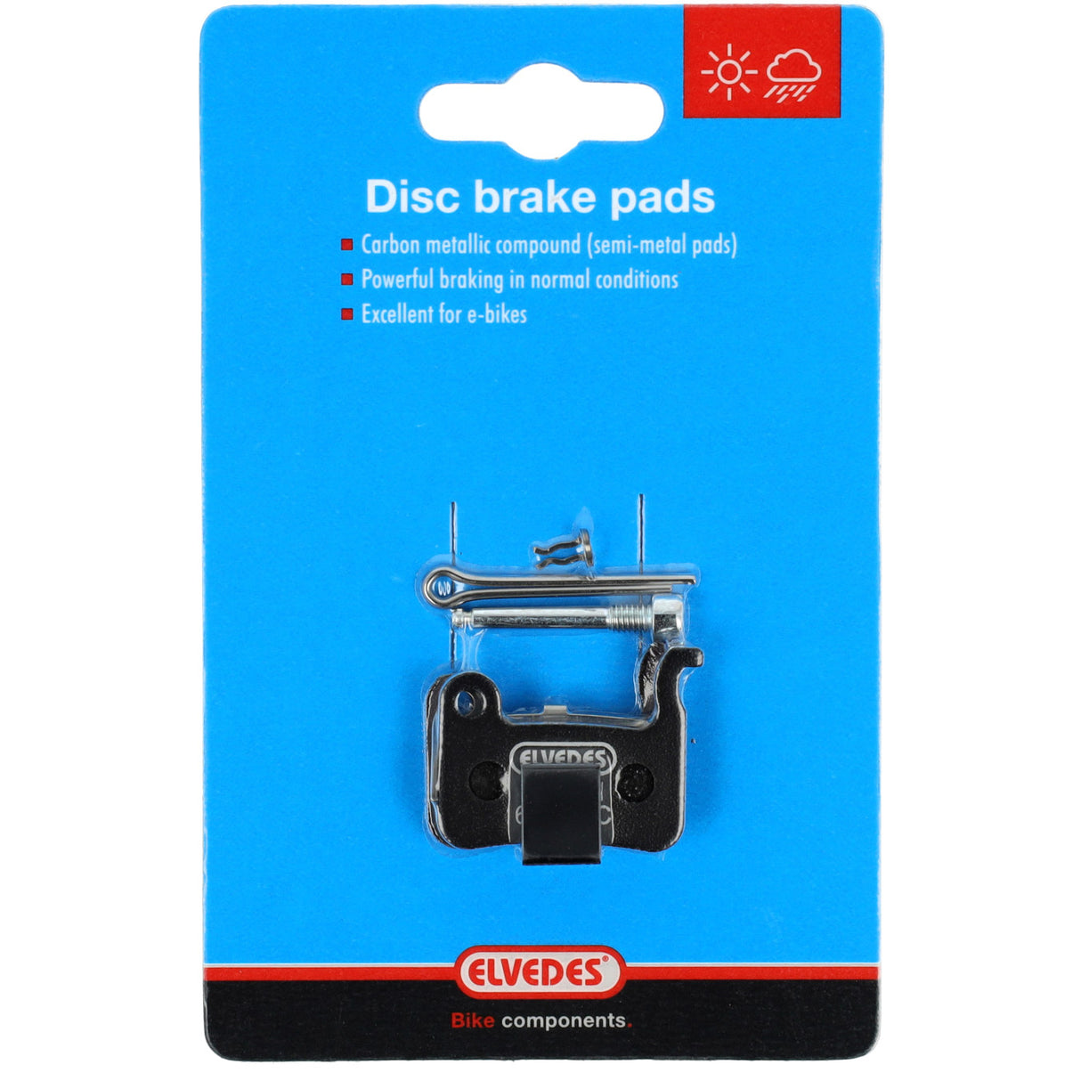 Jeu de plaquettes de frein à disque Elvedes - shimano - composé métallique en carbone (plaquettes semi-métalliques) - 1 paire