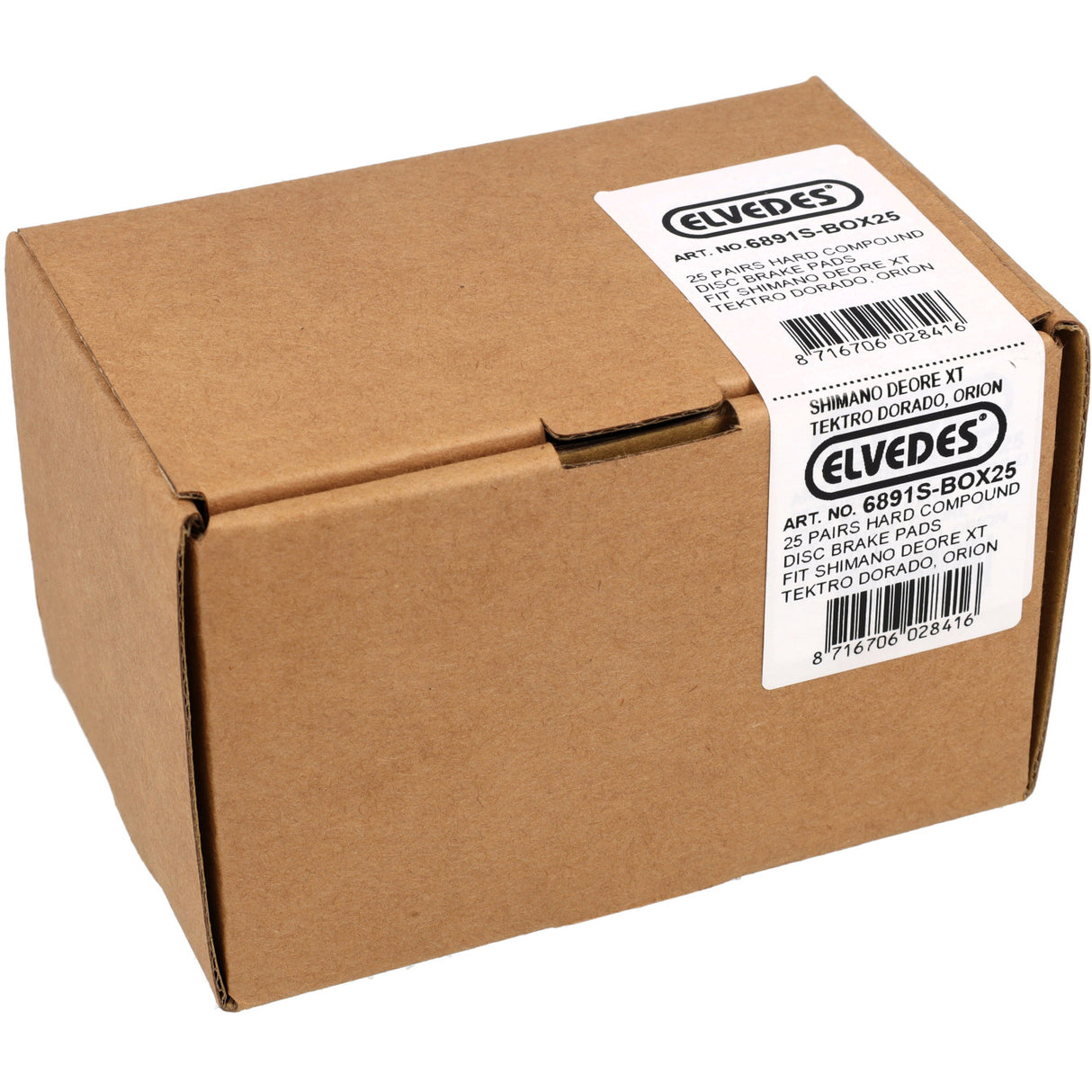 Elvedes disc brake pads 6891s hard (25pr)