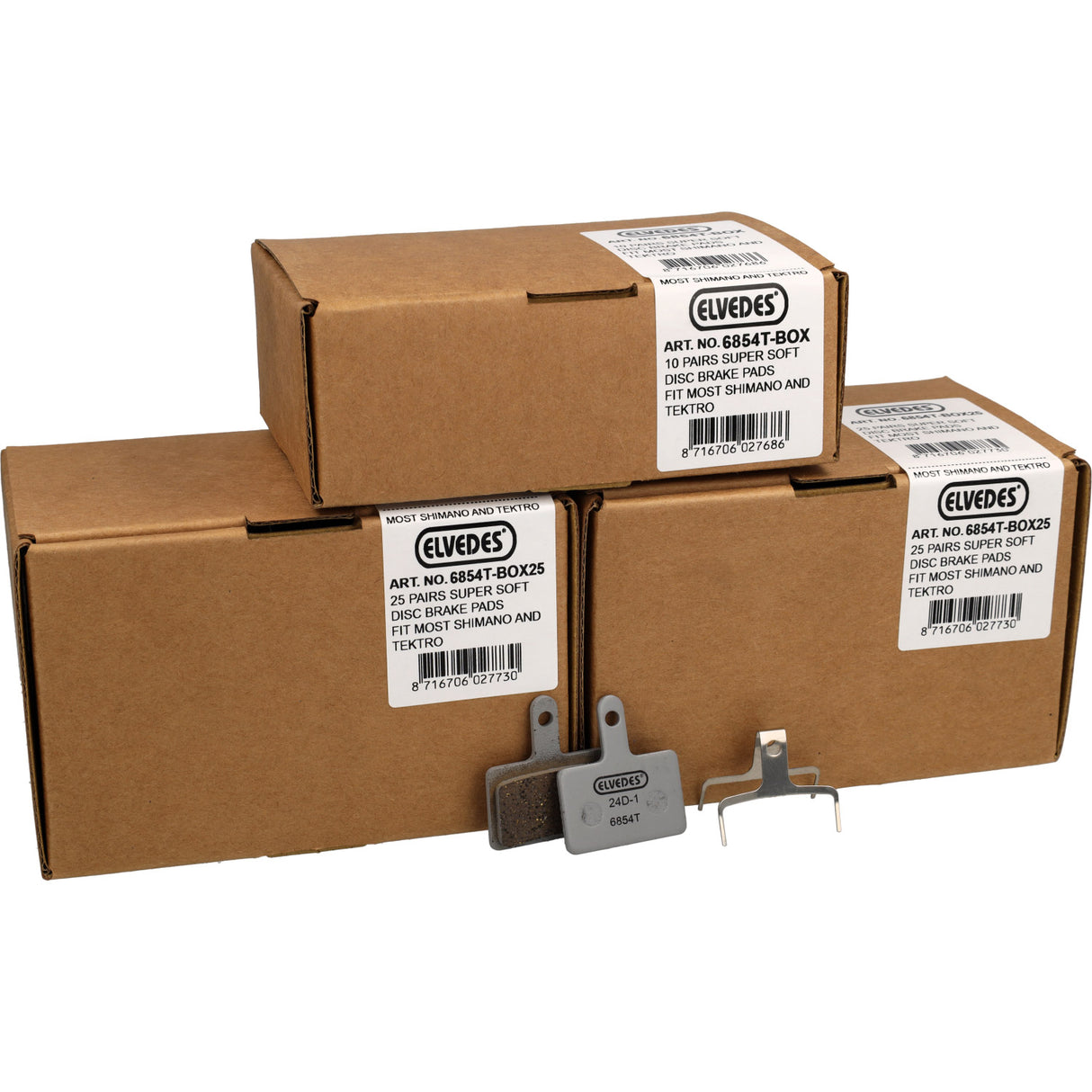 Elvedes disc brake pads 6854t gray (60pr)