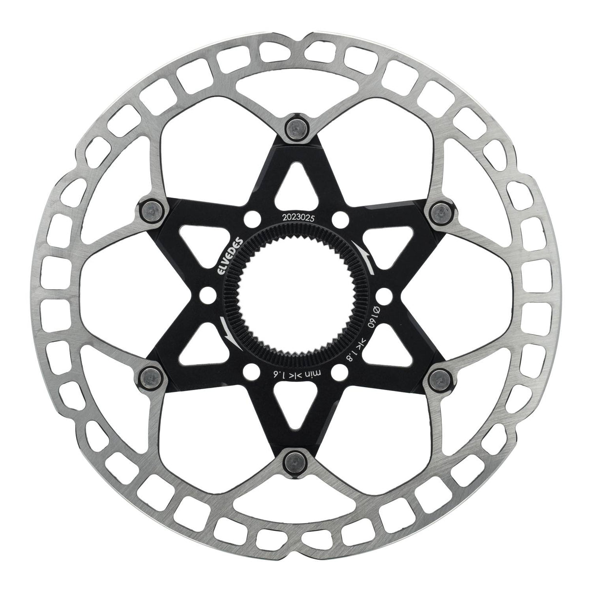Elvedes brake disc center lock ø160mm t=1.8mm lightweight
