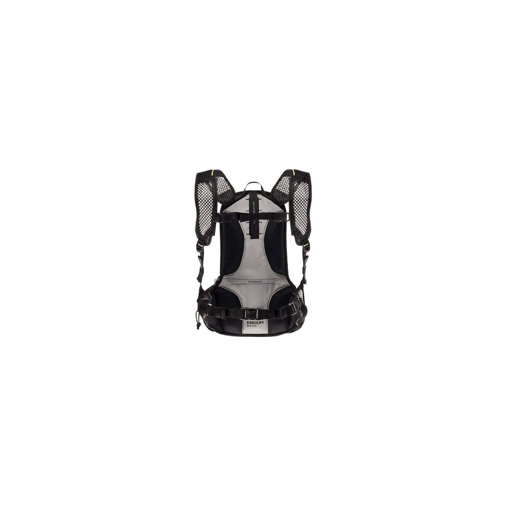 Ergon BX2 EVO Mochila negra - Ligero - Adecuado para excursiones de un día - 10 + 1.5L Volumen - Implaz de agua - Nylon de poliéster - Otro sistema de sujeción - incluida la cubierta de la lluvia