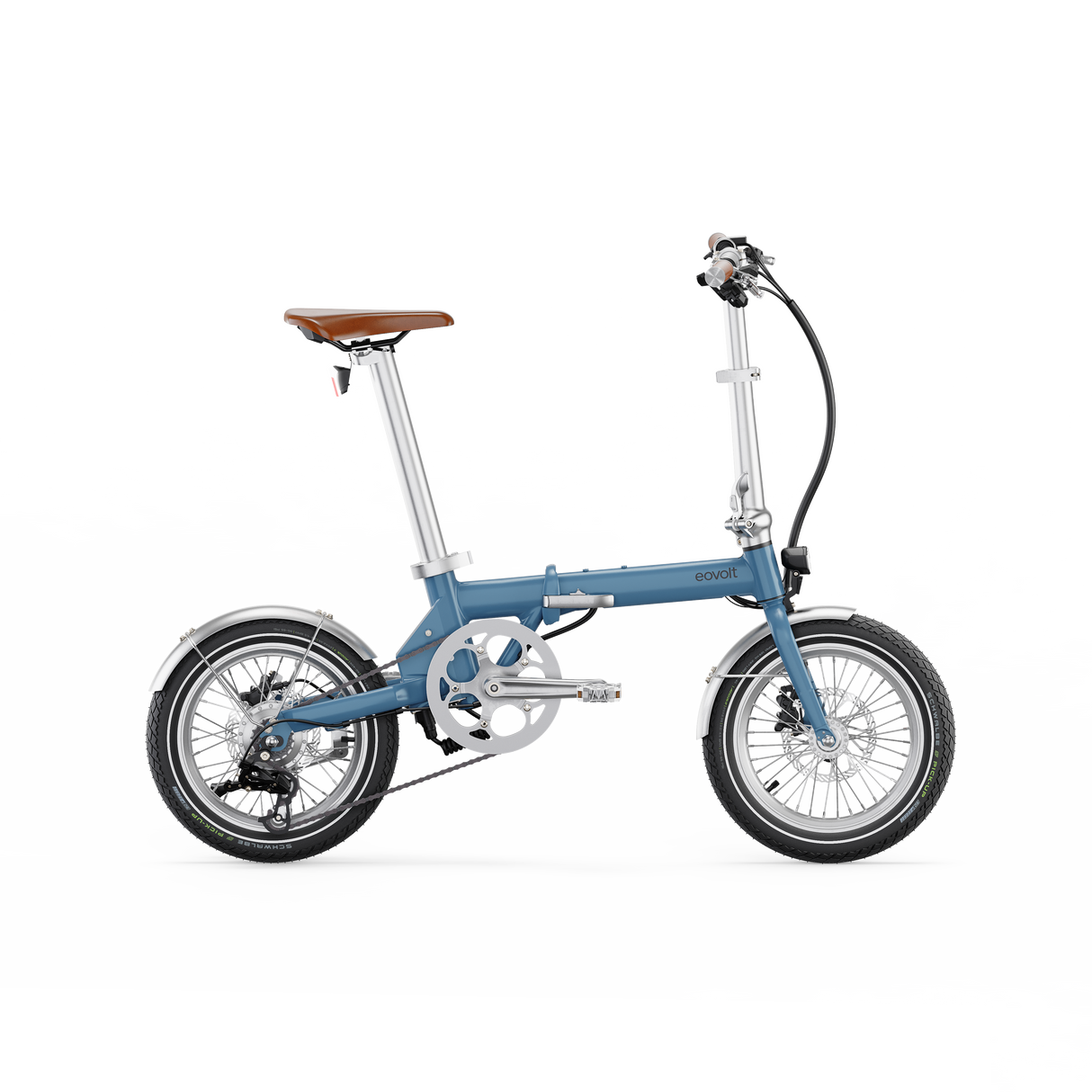 Bicicleta eléctrica plegable Eovolt mañana 16 vintage v3 azul