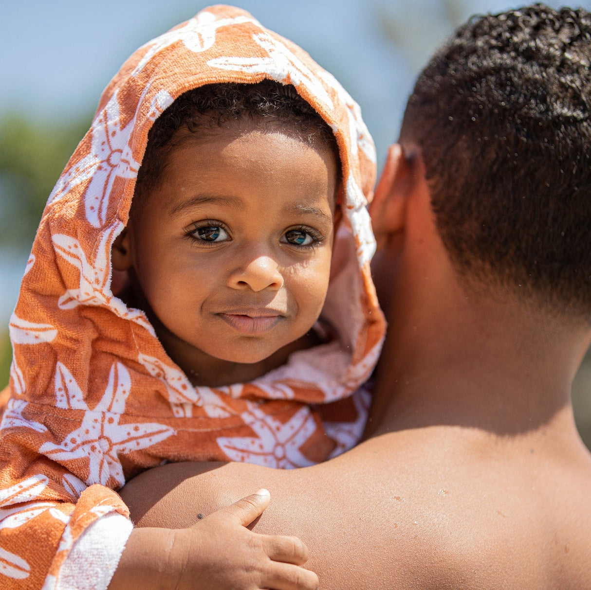 SEASTAR | Spiaggia idrofila arancione poncho 50 x 50 cm