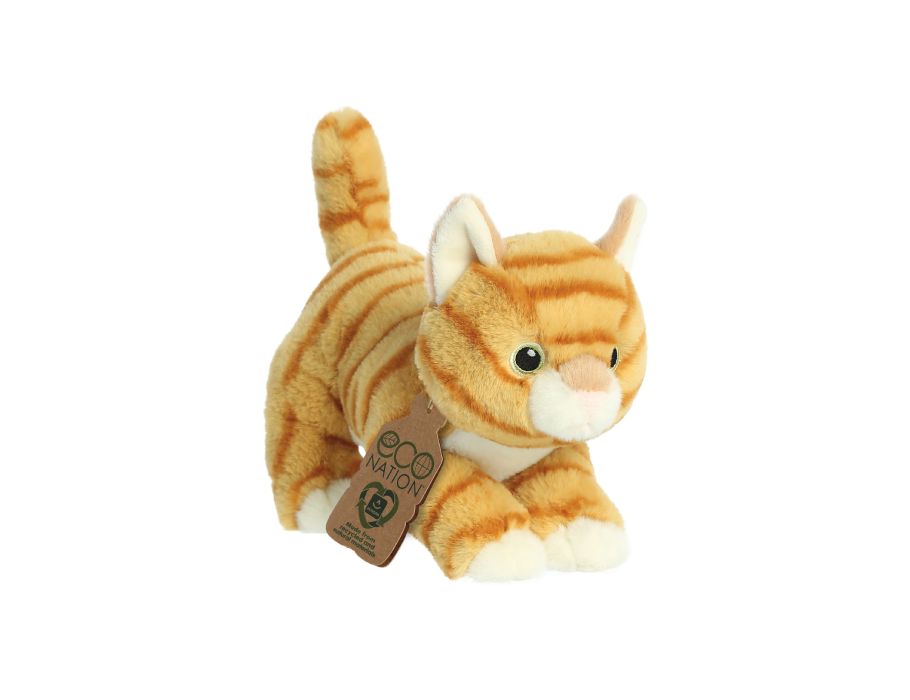 Eco Nation plush toy - orange cat - 21 cm
