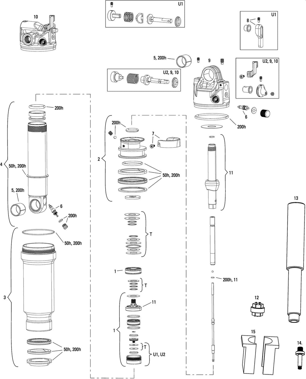 Rockshox shock absorber sidluxe ultimate 3 a2