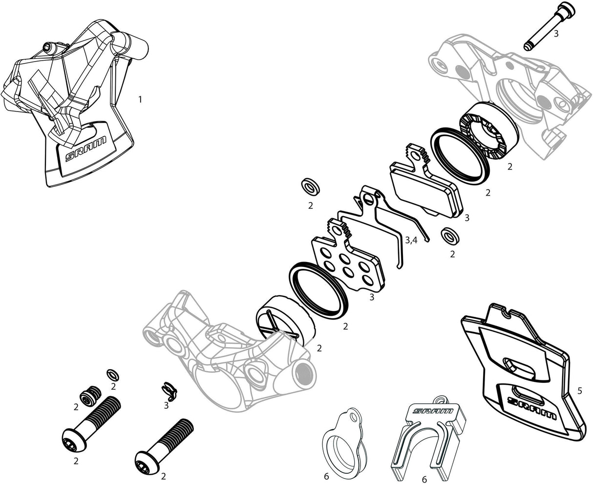Sram disc brake apex axs disc brake apex axs fr.brake 1300mm