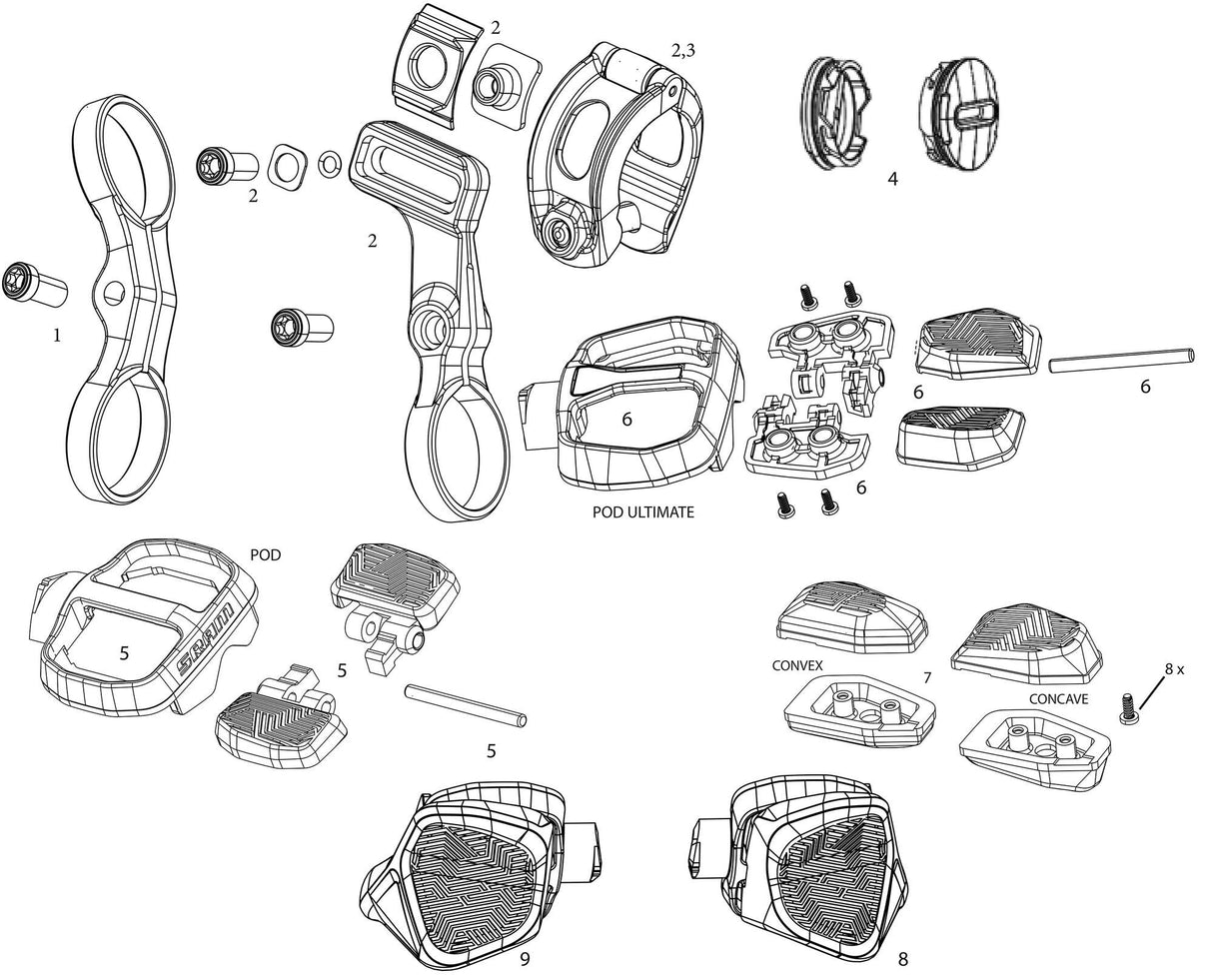 Sram shifter eagle axs pod rocker d1 shifter axs pod rocker d1 right