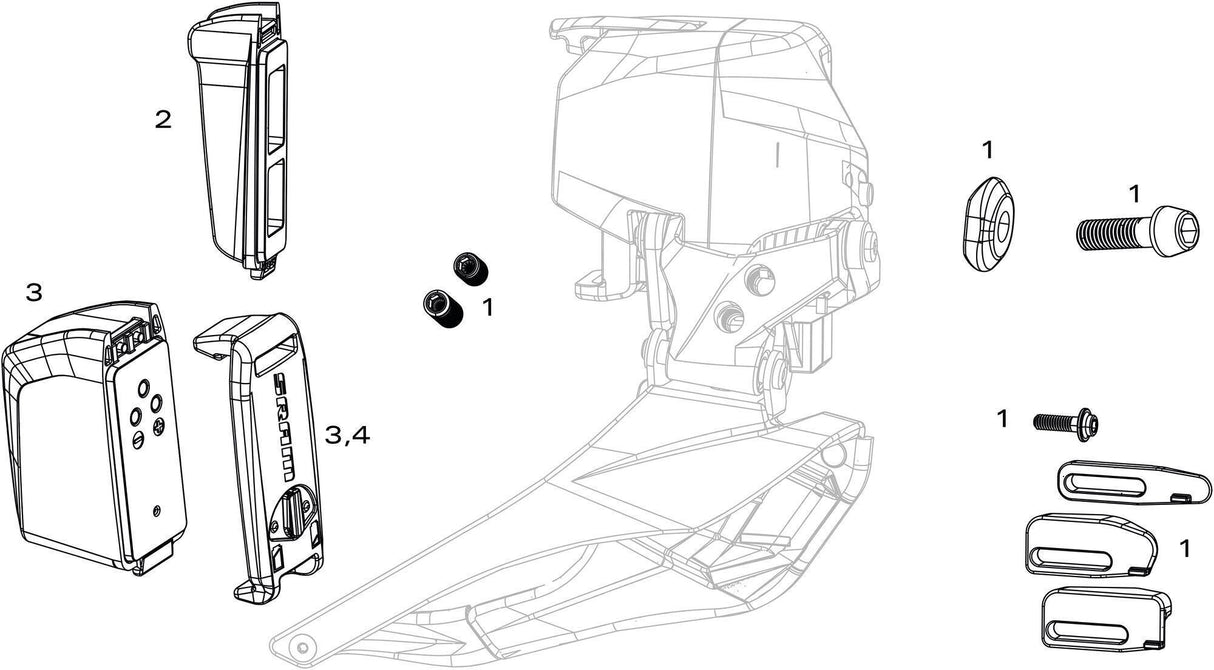 Sram front derailleur force axs fr.derail. force axs braze-on black