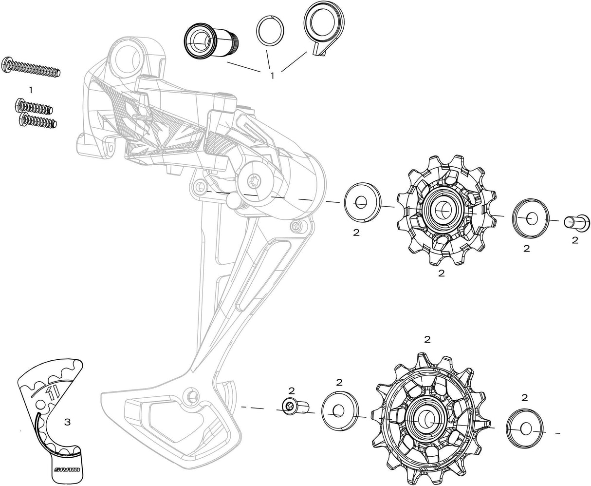 Sram rear derailleur sx eagle rear derail. sx eagle 12sp black