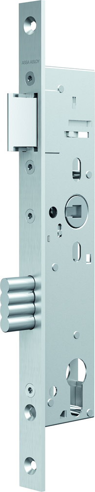 Assa abloy n1500 deurslot | dm40mm | pc 92mm | krukgat 8mm | voorplaat rvs 24x270mm rechthoekig | zamac vernikkelde dagschoot | dr 1+3 2+4 - 10049531