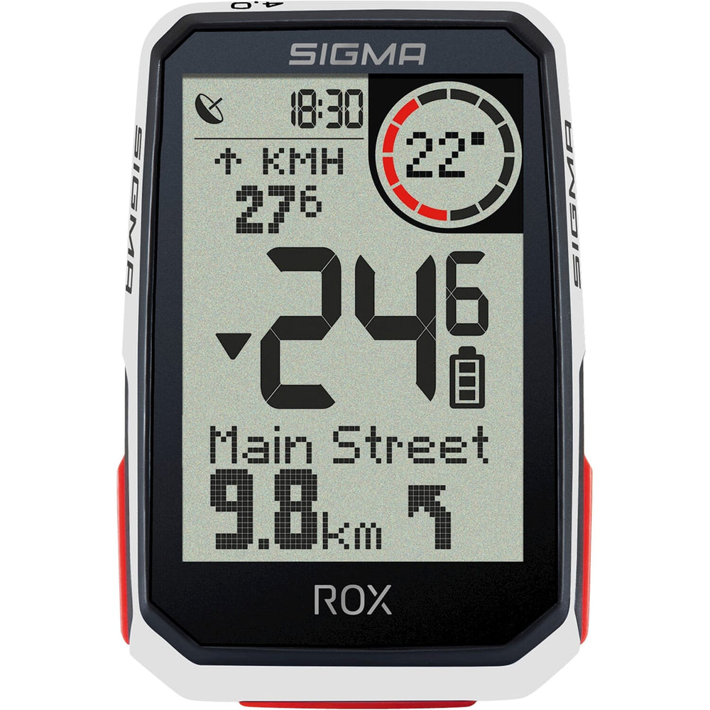 Sigma Rox 4.0 GPS SW WI HR Starther Hod Cad SnelH Sensor Top Mount Set