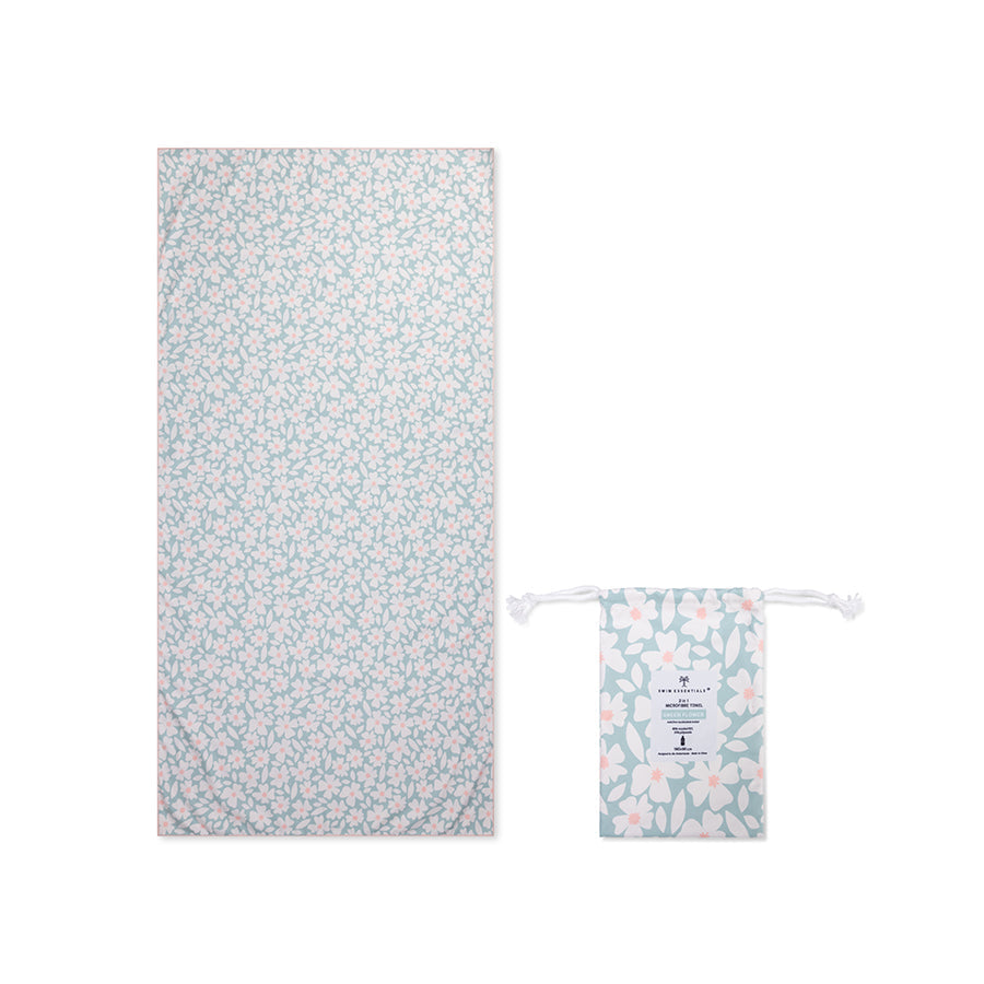 Florish | Toalla de microfibra verde 180 x 90 cm