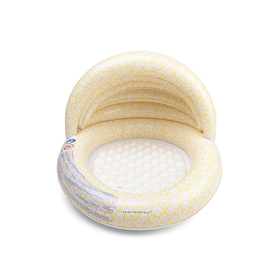 Florish | Piscina amarilla Ø 100 cm con toldo