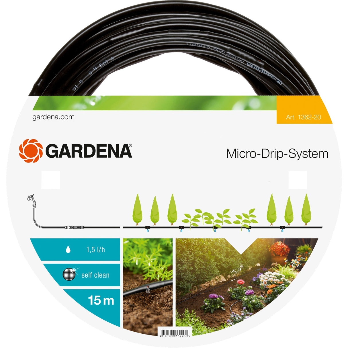 GARDENA Above-ground Drip Irrigation Line 4.6 mm (3 16 )