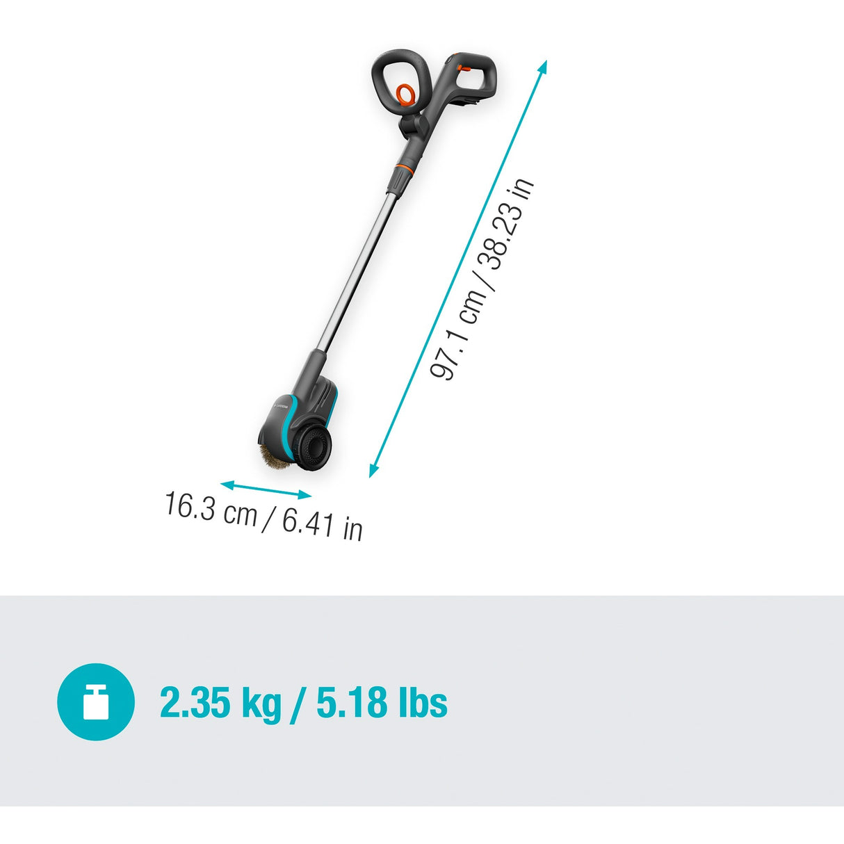 Gardena Easyweed Battery-Square Brush 1800 18V P4A Solo