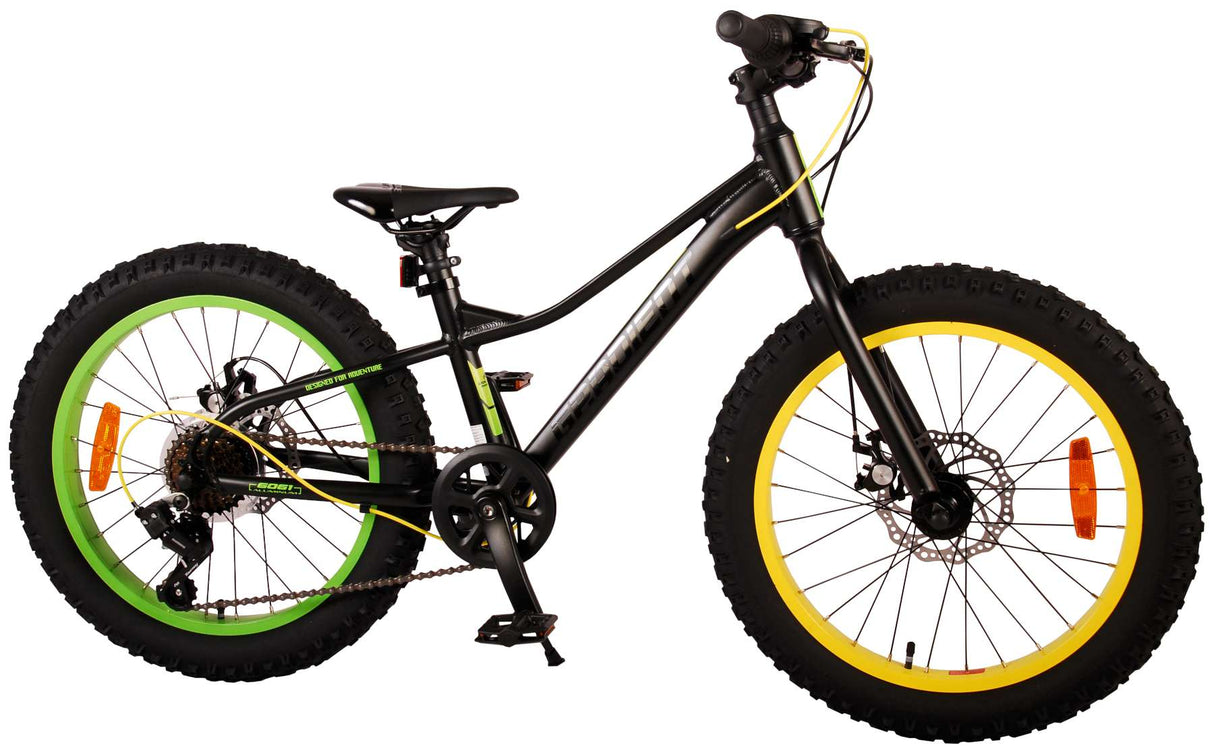 Volare Gradient Children's Bicycle - Drenge - 20 tommer - Black Yellow Green - 6 Speed - Prime Collection